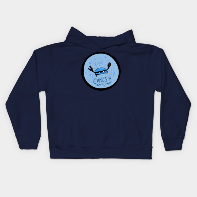 Cancer Crab Kids Hoodie by SeaglassSorcery